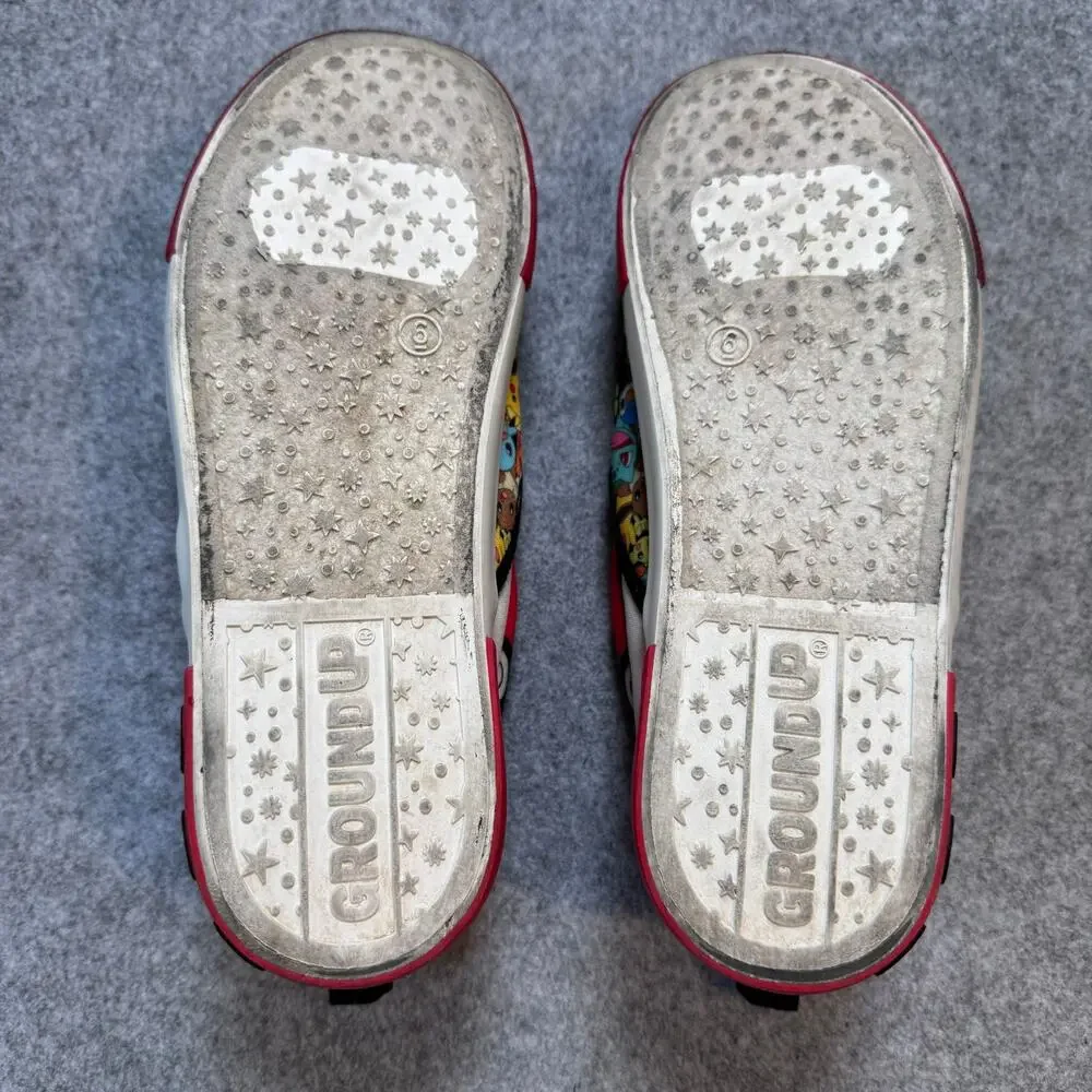 Ground Up Pokemon Slip On Shoes Youth Size 6 Pikachu Canvas Multicolor